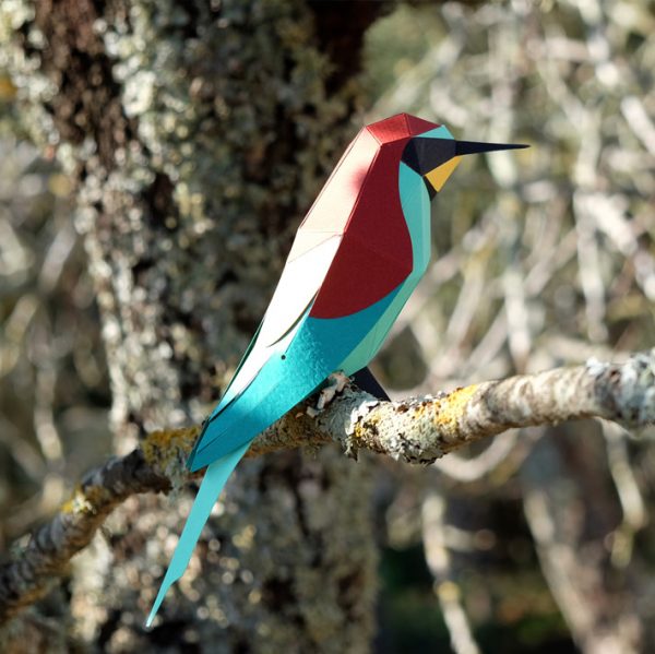 merops apiaster paper figure to assemble, abejaruco bee-eater